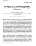 Báo cáo sinh học: Inferences about variance components and selection response for body weight in chickens