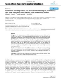 Báo cáo sinh học: Estimated breeding values and association mapping for persistency and total milk yield using natural cubic smoothing splines