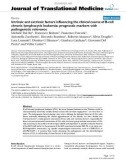 báo cáo hóa học: Intrinsic and extrinsic factors influencing the clinical course of B-cell chronic lymphocytic leukemia: prognostic markers with pathogenetic relevance