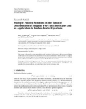 Báo cáo hóa học: Research Article Multiple Positive Solutions in the Sense of Distributions of Singular BVPs on Time Scales and an Application to Emden-Fowler Equations