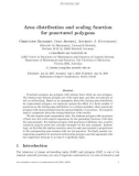 Báo cáo toán học: Area distribution and scaling function for punctured polygons