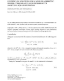 Báo cáo hóa học: EXISTENCE OF SOLUTIONS FOR A NONLINEAR ELLIPTIC DIRICHLET BOUNDARY VALUE PROBLEM WITH AN INVERSE SQUARE POTENTIAL