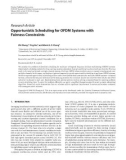 Báo cáo hóa học: Research Article Opportunistic Scheduling for OFDM Systems with Fairness Constraints