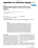 Báo cáo sinh học: Effective p-value computations using Finite Markov Chain Imbedding (FMCI): application to local score and to pattern statistics