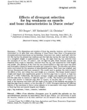 Báo cáo sinh học: Effects of divergent selection for leg weakness on muscle and bone characteristics in Duroc swine*