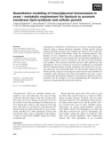 Báo cáo khoa học: Quantitative modeling of triacylglycerol homeostasis in yeast – metabolic requirement for lipolysis to promote membrane lipid synthesis and cellular growth