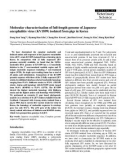 Báo cáo khoa học: Molecular characterization of full-length genome of Japanese encephalitis virus (KV1899) isolated from pigs in Korea