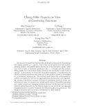 Báo cáo toán học: Chung-Feller Property in View of Generating Functions