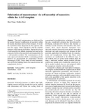 Báo cáo hóa học: Fabrication of nanostructure via self-assembly of nanowires within the AAO template