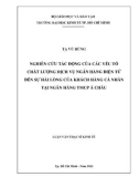 Luận văn Thạc sĩ Kinh tế: Nghiên cứu tác động của các yếu tố chất lượng dịch vụ ngân hàng điện tử đến sự hài lòng của khách hàng cá nhân tại Ngân hàng TMCP Á Châu