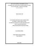 Master minor programme thesis English teaching methodology: An investigation into using compilation of theme – Based lexical lists on primary students' vocabulary retention