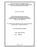 Master minor programme thesis English teaching methodology: Translation procedures applied in the English - Vietnamese translation of the conceptual metaphors in the novel 'The call of the wild'