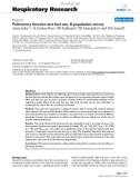 Báo cáo y học: Pulmonary function and fuel use: A population survey