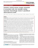 Báo cáo y học: Systemic central venous oxygen saturation is associated with clot strength during traumatic hemorrhagic shock: A preclinical observational model