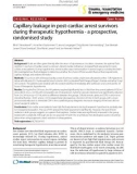 Báo cáo y học: Capillary leakage in post-cardiac arrest survivors during therapeutic hypothermia - a prospective, randomised study