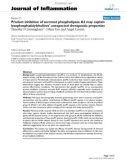 Báo cáo y học: Product inhibition of secreted phospholipase A2 may explain lysophosphatidylcholines' unexpected therapeutic properties