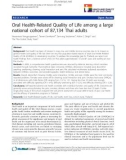 báo cáo khoa học: Oral Health-Related Quality of Life among a large national cohort of 87,134 Thai adults