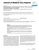 Báo cáo y học: Endometriosis in a postmenopausal woman without previous hormonal therapy: a case report