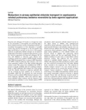 Bóa cáo y học: Reduction in airway epithelial chloride transport in septicaemia related pulmonary oedema reversible by beta agonist application