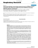 Báo cáo y học: Attenuated allergic airway hyperresponsiveness in C57BL/6 mice is associated with enhanced surfactant protein (SP)-D production following allergic sensitization