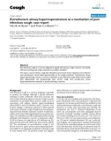 Báo cáo y học: Extrathoracic airway hyperresponsiveness as a mechanism of post infectious cough: case report