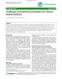 Báo cáo y học: Challenges and patenting strategies for Chinese herbal medicine