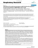 Báo cáo y học: Glutathione S-transferase genotypes modify lung function decline in the general population: SAPALDIA cohort study