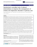 báo cáo khoa học: Randomised controlled trial of tailored interventions to improve the management of anxiety and depressive disorders in primary care