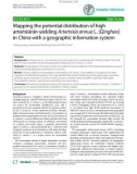 Báo cáo y học: Mapping the potential distribution of high artemisinin-yielding Artemisia annua L. (Qinghao) in China with a geographic information system