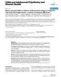 Báo cáo y học: Better mental health in children of Vietnamese refugees compared with their Norwegian peers - a matter of cultural difference