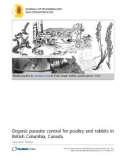 Báo cáo y học: Organic parasite control for poultry and rabbits in British Columbia, Canada