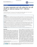 Báo cáo y học: Tax gene expression and cell cycling but not cell death are selected during HTLV-1 infection in vivo