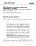 Báo cáo y học: Late presentation of arrhythmogenic right ventricular cardiomyopathy: a case report