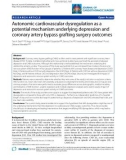 Báo cáo y học: Autonomic cardiovascular dysregulation as a potential mechanism underlying depression and coronary artery bypass grafting surgery outcomes.