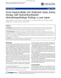 báo cáo khoa học: Acute hepatocellular and cholestatic injury during therapy with hydrochlorothiazide clinicohistopathologic findings: a case report