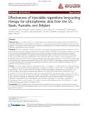 Báo cáo y học: Effectiveness of injectable risperidone long-acting therapy for schizophrenia: data from the US, Spain, Australia, and Belgium