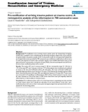 Báo cáo y học: Pre-notification of arriving trauma patient at trauma centre: A retrospective analysis of the information in 700 consecutive cases