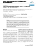 Báo cáo y học: The ethics of psychopharmacological research in legal minors