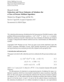 Báo cáo hóa học: Research Article Extinction and Decay Estimates of Solutions for a Class of Porous Medium Equations