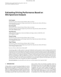 Báo cáo hóa học: Estimating Driving Performance Based on EEG Spectrum Analysis