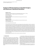 Báo cáo hóa học: Analysis of Minute Features in Speckled Imagery with Maximum Likelihood Estimation