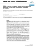 báo cáo hóa học: Quality of life data as prognostic indicators of survival in cancer patients: an overview of the literature from 1982 to 2008