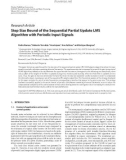 Báo cáo hóa học: Research Article Step Size Bound of the Sequential Partial Update LMS Algorithm with Periodic Input Signals