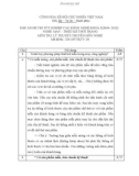 Đáp án đề thi tốt nghiệp cao đẳng nghề khóa 3 (2009-2012) - Nghề: May-Thiết kế thời trang - Môn thi: Lý thuyết chuyên môn nghề - Mã đề thi: DA MVTKTT-20