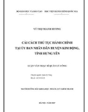 Luận văn Thạc sĩ Quản lý công: Cải cách thủ tục hành chính tại UBND huyện Kim Động, tỉnh Hưng Yên