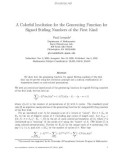 Báo cáo toán học: A Colorful Involution for the Generating Function for Signed Stirling Numbers of the First Kind