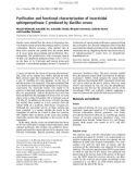 Báo cáo khóa học: Puriﬁcation and functional characterization of insecticidal sphingomyelinase C produced by Bacillus cereus