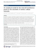 Báo cáo hóa học: An analytical model for the intercell interference power in the downlink of wireless cellular networks