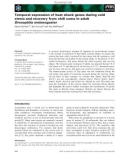 Báo cáo khoa học: Temporal expression of heat shock genes during cold stress and recovery from chill coma in adult Drosophila melanogaster