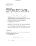 Báo cáo hóa học: Research Article Strong Convergence Theorems for an Inﬁnite Family of Equilibrium Problems and Fixed Point Problems for an Inﬁnite Family of Asymptotically Strict Pseudocontractions